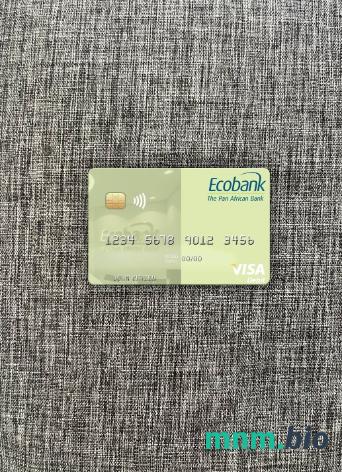 Ghana Ecobank Ghana visa obciążyć card wygląd fotograficzny skan PSD + zdjęcie